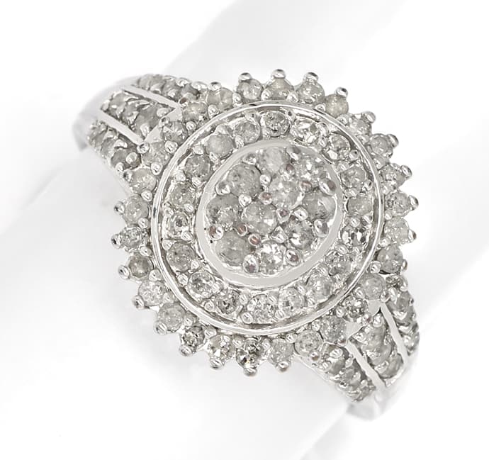 Foto 2 - Ring mit 1,07ct River Diamanten in Silber, 925 Sterling, R9830
