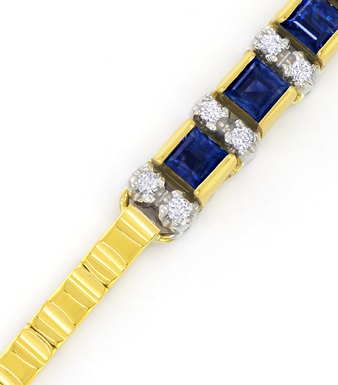 Foto 2 - Wunderschönes Saphire Brillanten-Armband 18K Gold, S5325