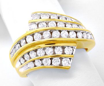 Foto 1 - Super Topmoderner Ring, gespannte Brillanten, S8456