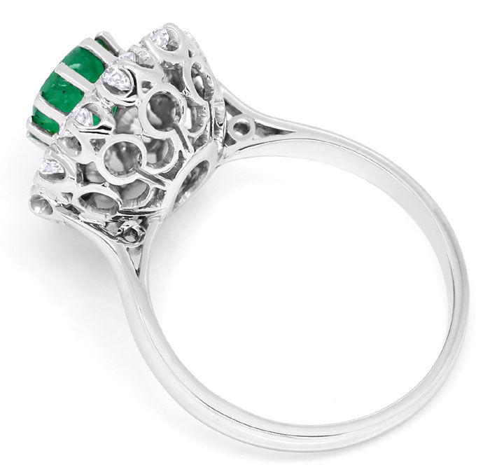Foto 3 - Weißgold-Ring mit 1,25ct Smaragd und 1,46ct Brillanten, S9321