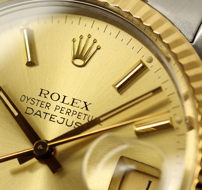 Foto 3 - Rolex Datejust Automatik Herren-Armbanduhr in Stahlgold, U2205